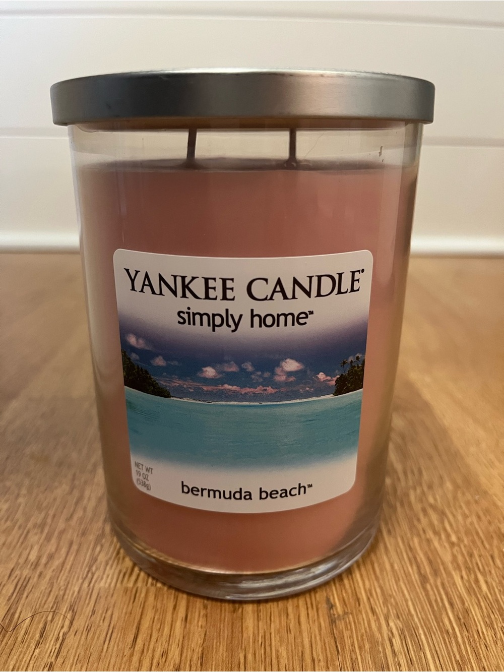 Yankee Candle Simply Home NWT Bermuda Beach 2 Wick RETIRED 19 oz Candle